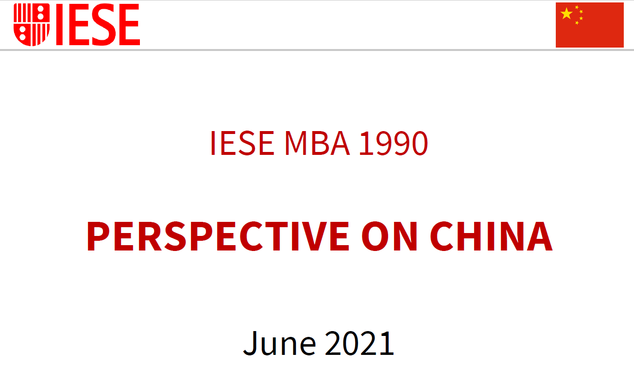 A Perspective on China