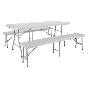 Foldable benches and tables - Bancos y mesas plegables