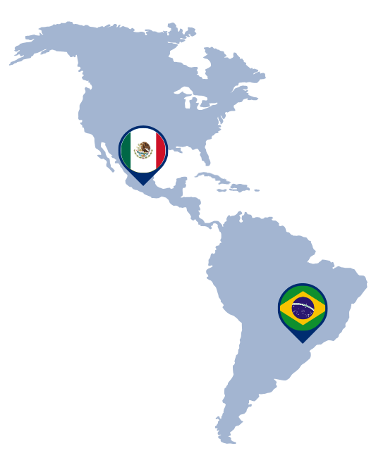 brazil-mexico map pins